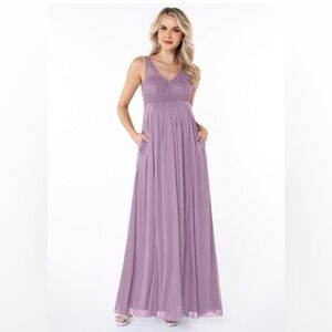 Azazie Andrea Bridesmaid Maternity Dress Vintage Mauve